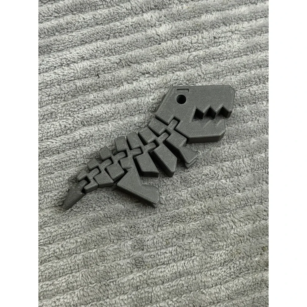 3D Printed Burnt titanium Articulating T-Rex